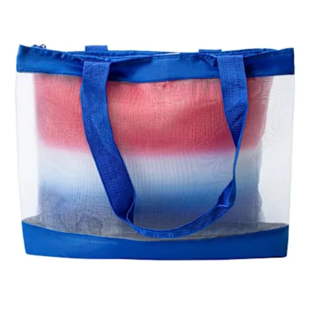 Red White and Blue Insulated Hot Cold Beach Picnic Outdoor Tote New With Tags
